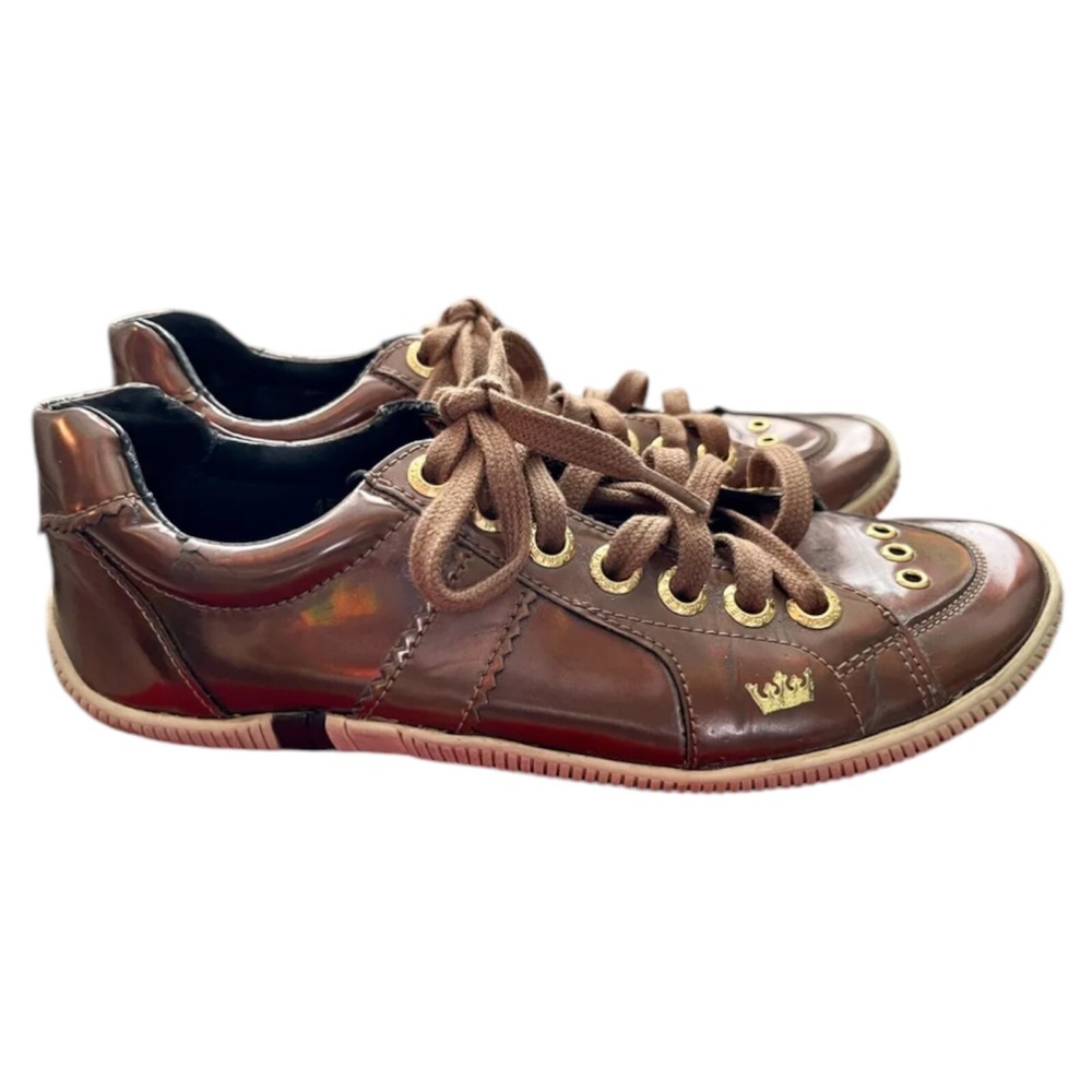 OSKLEN Women's Brown Leather Sneakers w/Eyelets-Size 6.5